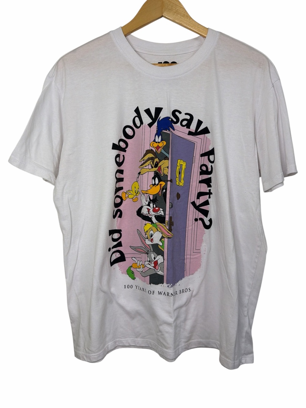 Warner Bros 100 Years Looney Tunes Party Graphic Tee XXL